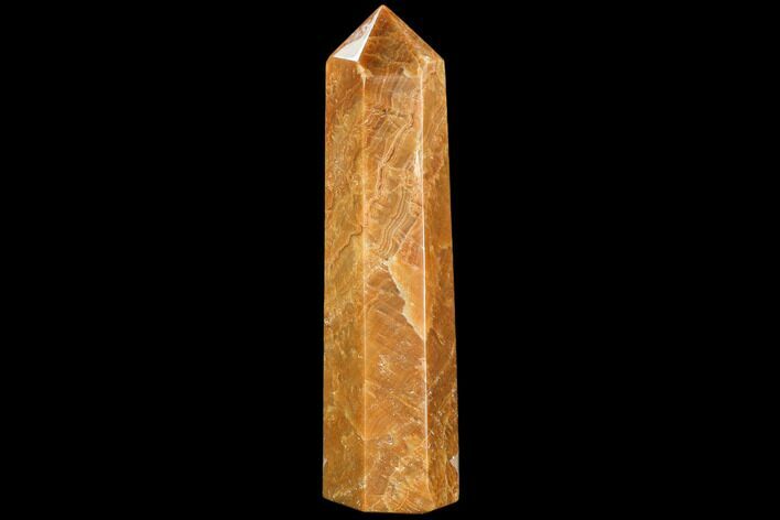 Polished, Orange Calcite Obelisk - Madagascar #108474
